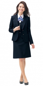 事務服セロリージャケット+Aラインスカート(オフィススーツ)