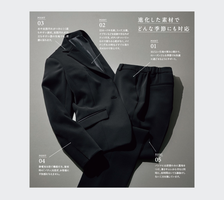 カーシー enjoy 事務服 エッセンシャルツイル 機能説明