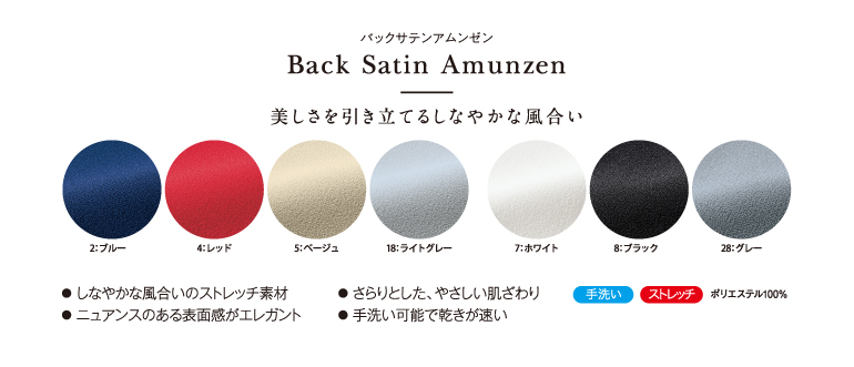 ハネクトーン CounterBiz 事務服 バックサテンアムンゼン 生地アップ