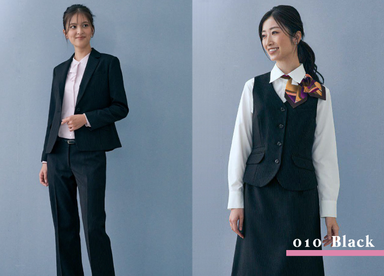 ピエ アイトス 事務服 スーパーバリュースーツ コーデ画像