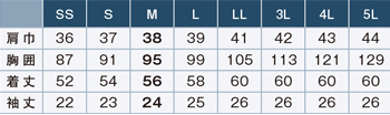 サイズ表