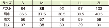 サイズ表