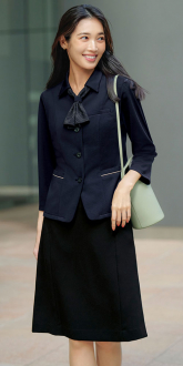 事務服カーシーカシマオーバーブラウス+Aラインスカート