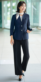 事務服カーシーカシマジャケット+パンツ(オフィススーツ)