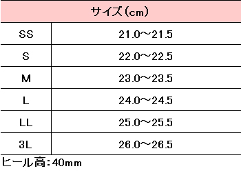 サイズ表