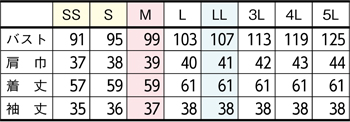 サイズ表