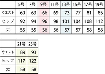 サイズ表