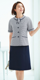 事務服カーシーカシマオーバーブラウス+タイトスカート