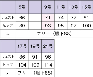 サイズ表