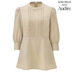 事務服ボンマックス八分袖チュニック丈ブラウス