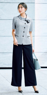 事務服ボンマックスオーバーブラウス+パンツ