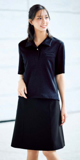 事務服ボンマックスオーバーブラウス+Aラインスカート