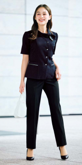 事務服ボンマックスオーバーブラウス+パンツ