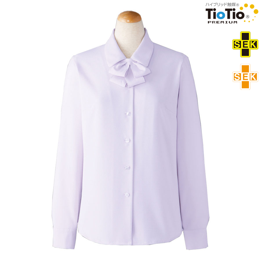 事務服 長袖ブラウス（リボン付）(S-36676)【セロリー】の通販 事務コレ！