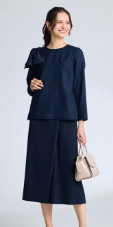 事務服ボンマックスオーバーブラウス+パンツ