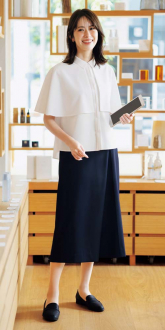 事務服ボンマックスオーバーブラウス+パンツ