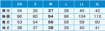 サイズ表
