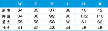 サイズ表