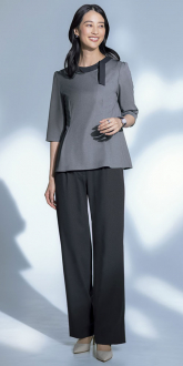 事務服セロリーオーバーブラウス+パンツ