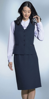 事務服セロリーベスト+タイトスカート(ベストスーツ)