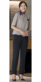 事務服セロリーオーバーブラウス+パンツ