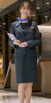 事務服セロリージャケット+タイトスカート(レディースーツ)