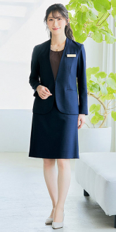 事務服ピエジャケット+Aラインスカート(オフィススーツ)