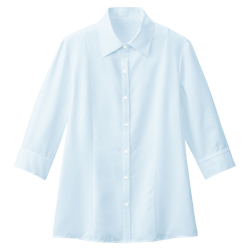 事務服フォーク七分袖ブラウス