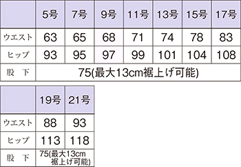 サイズ表