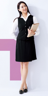 事務服フォークベスト+キュロット(ベストスーツ)