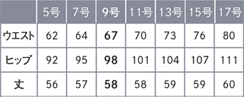 サイズ表