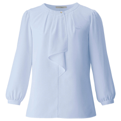 事務服カーシーカシマフリルブラウス（八分袖）