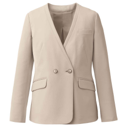 事務服カーシーカシマノーカラージャケット
