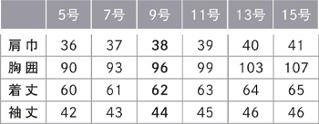 サイズ表