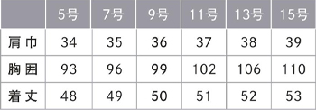 サイズ表