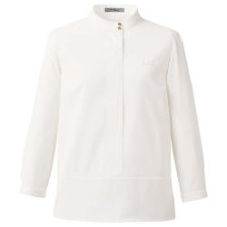 事務服カーシーカシマスタンドカラーブラウス（八分袖）