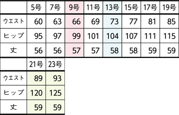 サイズ表