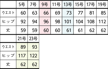サイズ表