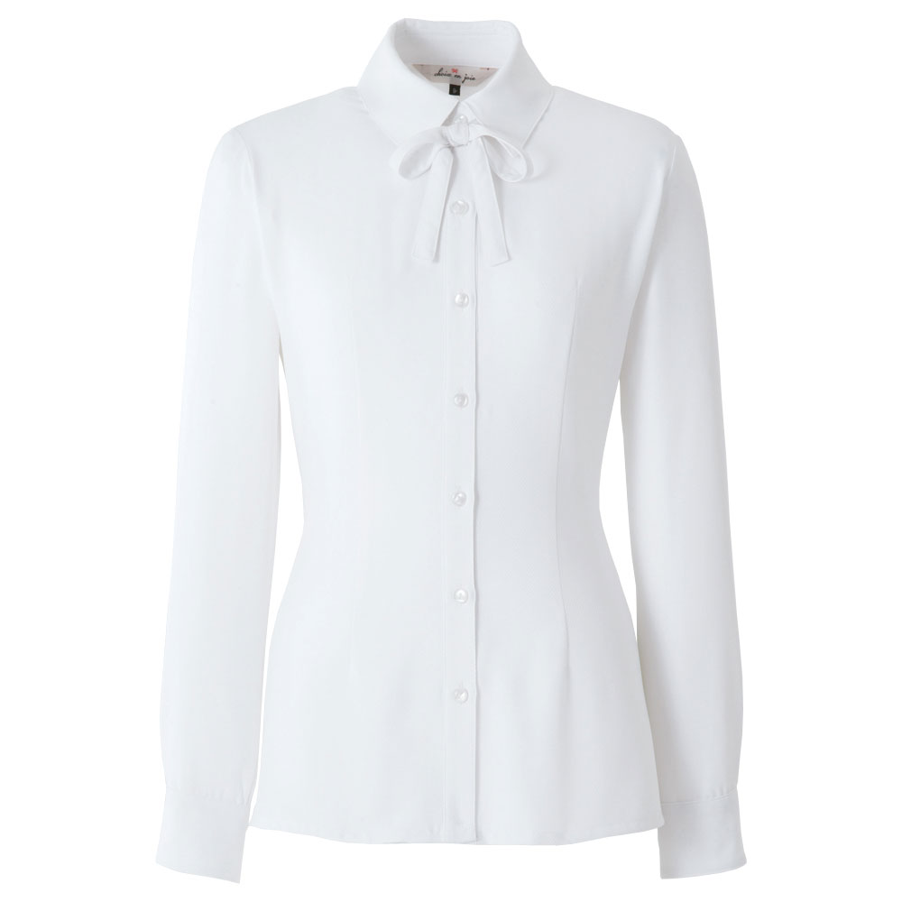 事務服 長袖ブラウス リボン付 アンジョア の通販 事務コレ