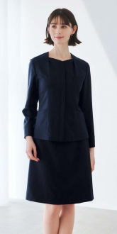 事務服ボンマックスオーバーブラウス+Aラインスカート