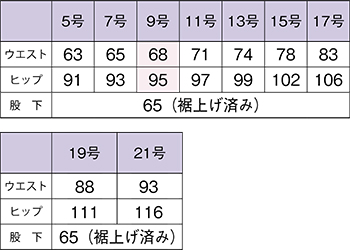 サイズ表