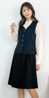 事務服セロリーベスト+キュロット(ベストスーツ)