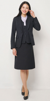 事務服カーシーカシマジャケット+Aラインスカート(オフィススーツ)