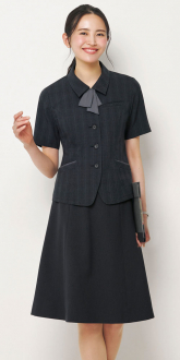 事務服カーシーカシマオーバーブラウス+フレアースカート