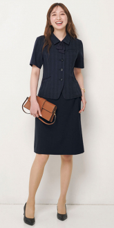 事務服カーシーカシマオーバーブラウス+タイトスカート