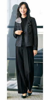 事務服カーシーカシマジャケット+パンツ(オフィススーツ)