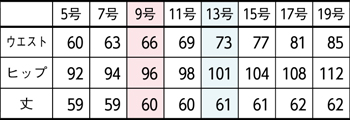 サイズ表
