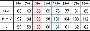サイズ表
