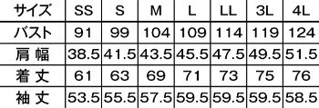 サイズ表