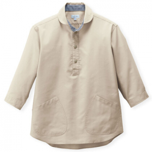 プルオーバー七分袖シャツ